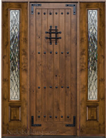 sw70 8'0" with 2 sidelights Gothic Chateau Glass