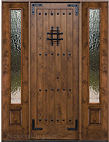sw70 8'0" with 2 sidelights Flemish Glass