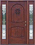 SW-01 door with sw-100 sidelights and Majestic glass