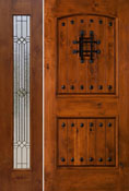 sw83 3068 with sw100 sidelight and builder patina glass