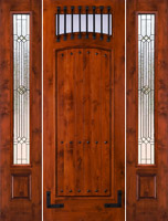SW64 8'0" 2 sidelights with Builder Patina Glass