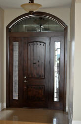 rustic wood door