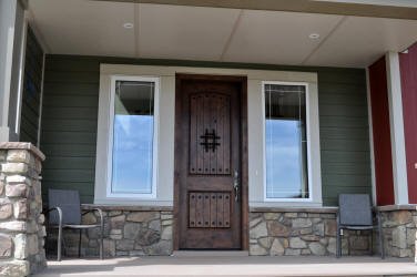 rustic wood door
