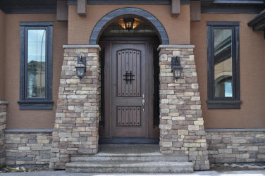 rustic wood door