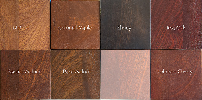 Sapele Mahogany Stain Samples