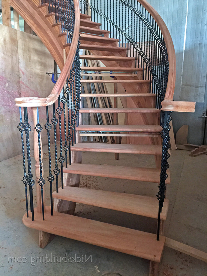 Mahogany Arched Staircase