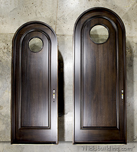 Porthole exterior doors