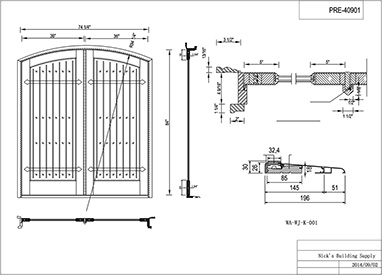 custom arched double doors with iron bars