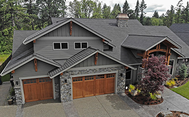 Horizon Garage Door on Custom Home