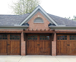 Knotty cedar Garage Doors After Remodel