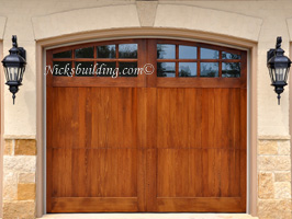 Garage Doors Clear Cedar Wood
