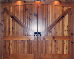 rustic cedar garage doors